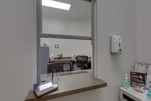 Methadone clinic window